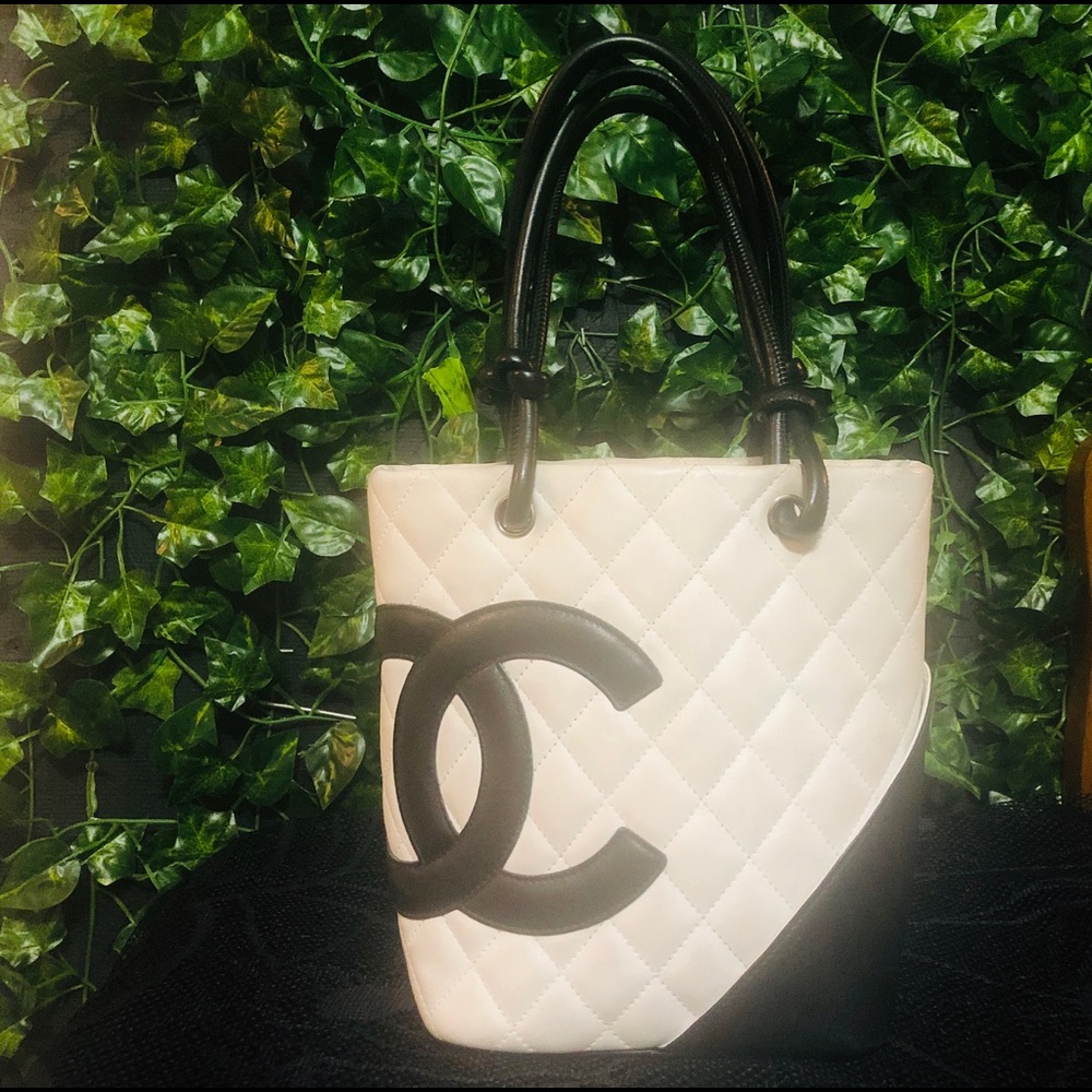 Authentic Chanel Cambon Black/White Mini Bag